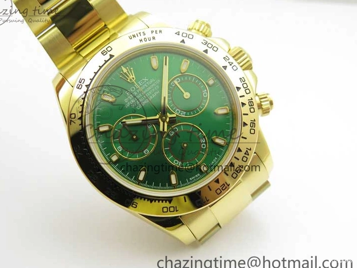 YG Daytona Edition Green YG 1:1 Best Bracelet Steel 904L KKF A7750 Dial on 0401